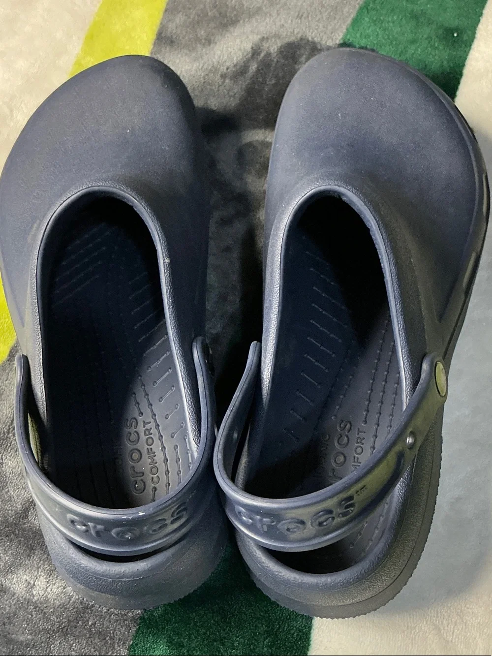Men’s CROCS Bistro WORK Clogs-Navy Blue Size 11